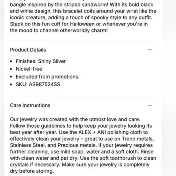 Alex and Ani Beetlejuice Cuff Bracelet - Picture 2 of 5